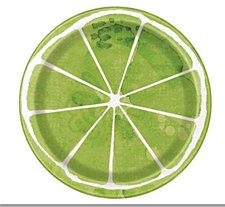7"Lime Slice Plates