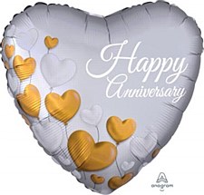 18"Anniversary Platium Heart 18"Anniversary Platium Heart