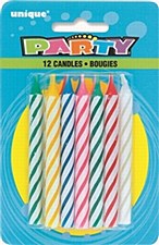 12 Spiral Birthday Candles - 12 Spiral Birthday Candles -