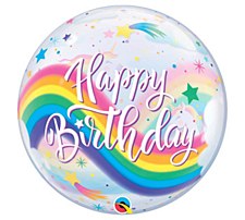 22"Birthday Rainbow Unicorns