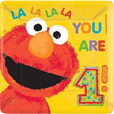 Elmo's 1st Birthday 10"Square Plates Elmo's 1st Birthday 10"Square Plates