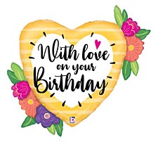 35"With love Birthday Flowers