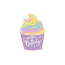 27"Pastel Birthday Cupcake