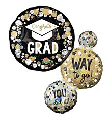 28"Way To Go Grad Circles & Dots