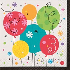 Breezy Birthday Beverage Napkins 16ct