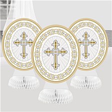3 Cross Honeycomb Decorations