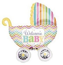 31"Welcome Baby Carriage