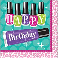 Sparkle Spa Party! Happy Birthday Lunch Napkins, 16ct Sparkle Spa Party! Happy Birthday Lunch Napkins, 16ct