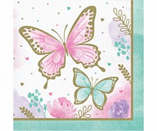 Butterfly Shimmer Lunch Napkins