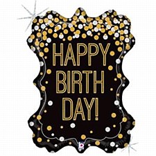 34"Metallic Birthday Frame