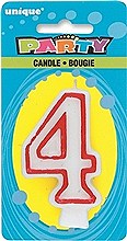 Number 4 Birthday Candle