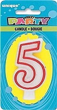 Number 5 Party Candle