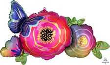 37"Satin Flower & Butterfly