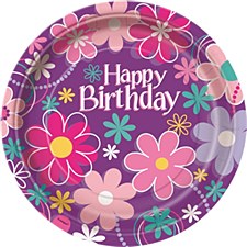 Birthday Blossom 9" Dinner Plates 8ct Birthday Blossom 9" Dinner Plates 8ct