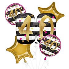 Pink & Gold 40th Bouquet