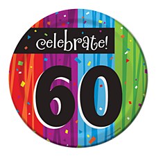 Milestone Celebrations "60" Dessert Plates, 8ct