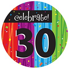 Milestone Celebrations "30" Dessert Plates, 8ct