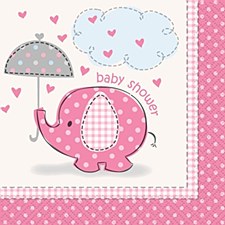 Umbrellaphants Pink Bev. Napkins