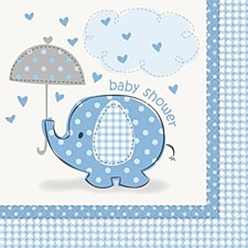 Umbrellaphants Blue Lunch Napkins