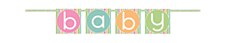 Pastel Baby Shower Block Banner