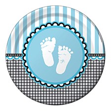 9"Sweet Baby Feet Blue Plates