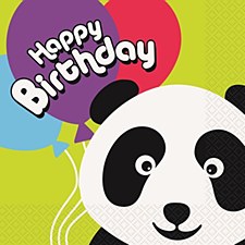 Birthday Panda Luncheon Napkins 16ct