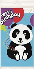Birthday Panda Plastic Table Cover 54" x 84"