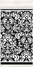 Black Damask Plastic Table Cover 54" x 84" Black Damask Plastic Table Cover 54" x 84"