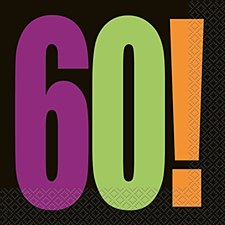Birthday Cheer 60th Birthday Luncheon Napkins (16ct)