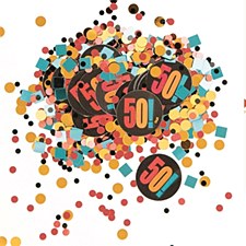 Birthday Cheer 50th Birthday Paper & Foil Confetti