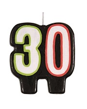 Birthday Cheer 30th Birthday Numeral Candle