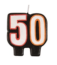Birthday Cheer 50th Birthday Numeral Candle