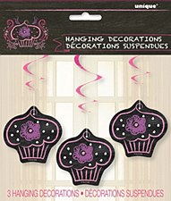 Birthday Sweets Hanging Swirl Decorations 26"