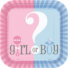 9"Gender Reveal Plates 9"Gender Reveal Plates
