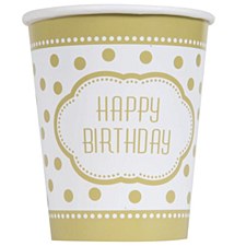 Golden Birthday Cups
