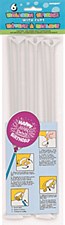 12" White Balloon Sticks with Cups, 6ct 12" White Balloon Sticks with Cups, 6ct