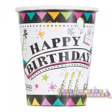 Doodle Birthday 9oz Cups