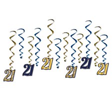 "21" Whirls Hanging Decorations