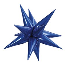 Royal Blue 27.5" Star Burts Balloon Royal Blue 27.5" Star Burts Balloon