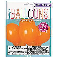 12" Pumpkin Orange Balloons 12" Pumpkin Orange Balloons