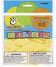 12" Pearlized Golden Yellow Balloons