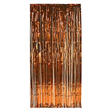 Orange Metallic Curtain