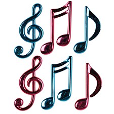 Molded Plastic Musical Notes