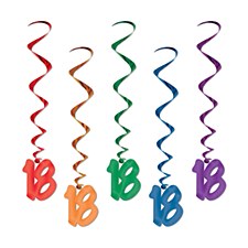 18th Birthday Colorful Whirls- 5CT 18th Birthday Colorful Whirls- 5CT