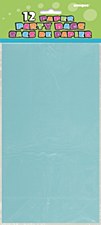 12 Paper Party Bags- Baby Blue
