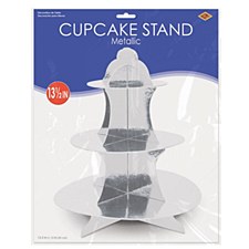 Silver Metallic Cupcake Stand