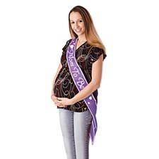 Purple Mom To Be Satin Sash