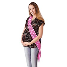 Pink Mom To Be Satin Sash