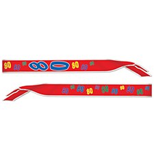 80th Happy Birthday Satin Sash 80th Happy Birthday Satin Sash