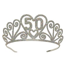Glittered Metal  50  Tiara